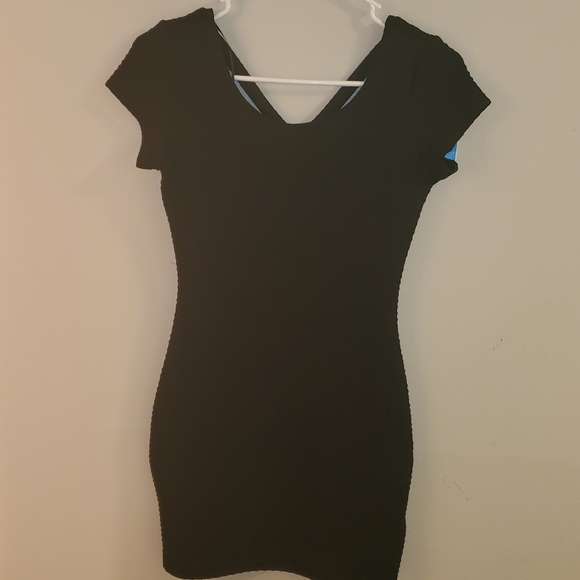 H&M DIVIDED Black Mini Dress w/ Strappy Back - Sexy AND EXTREMELY WELL MADE!!! - Picture 3 of 9